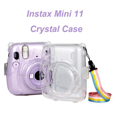 Křišťálové pouzdro na fotoaparát Instax Mini 11 z PVC Průhledná brašna přes rameno pro fotoaparát Fuji Instant Film
