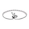 Bracciale con Chiusura Scorrevole Trasparente Lucida Donna Bracciali Argento Rosa 598517C02
