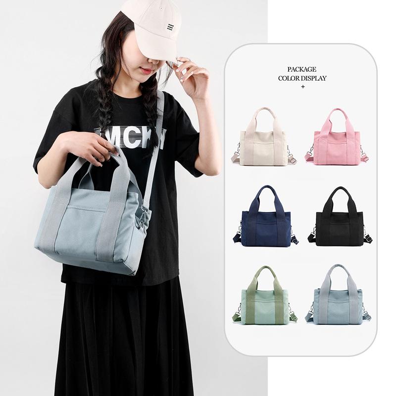 Multi-compartment Multi-pocket Large Capacity Tote Bag Small Work Bag Thousand-layer Canvas Hand-held Shoulder Messenger Bag