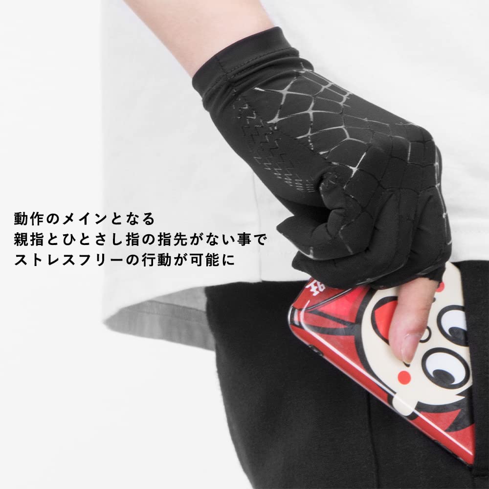 ROCKBROS Summer Fingerless Cycling UV for Smartphone and Cycling 5 Size for Men and Women Gloves, Protection, Thin, Operation, Fishing, Driving,