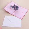 Cute Elephant Greeting Card Paper Blessing Card Postcard 3D Pop Up Greeting Card  Valentine's Day