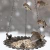 Sunflower Shape Hanging Bird Feeder Iron Vintage Waterproof Wild Bird Food Tray Large Bird Feeders For Outdoor Garden Patio