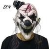 Comfortable Halloween Face Cushion Horror Latex Masque for Adults, Scary Clown Cosplay Prop, Creepy Breathable Masquerade Prop Full Head Hood Costume,