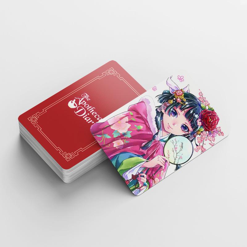 Anime Laser Lomo Cards Cartoon Character Holographic Photocard Kawaii Stationery Gift