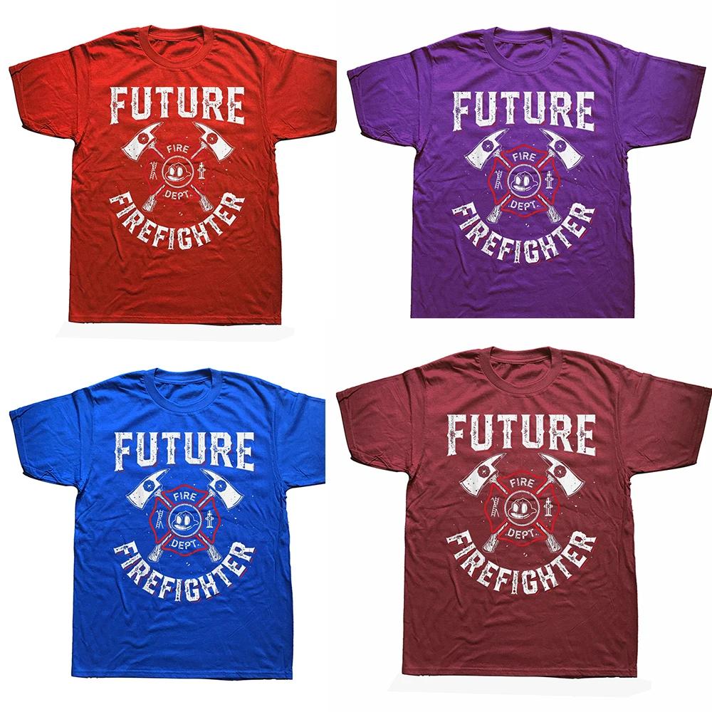 Future Firefighter Line Firefighting T Shirts Graphic Streetwear Short Sleeve Birthday Gifts Summer Style Tshirt Mens Clothing