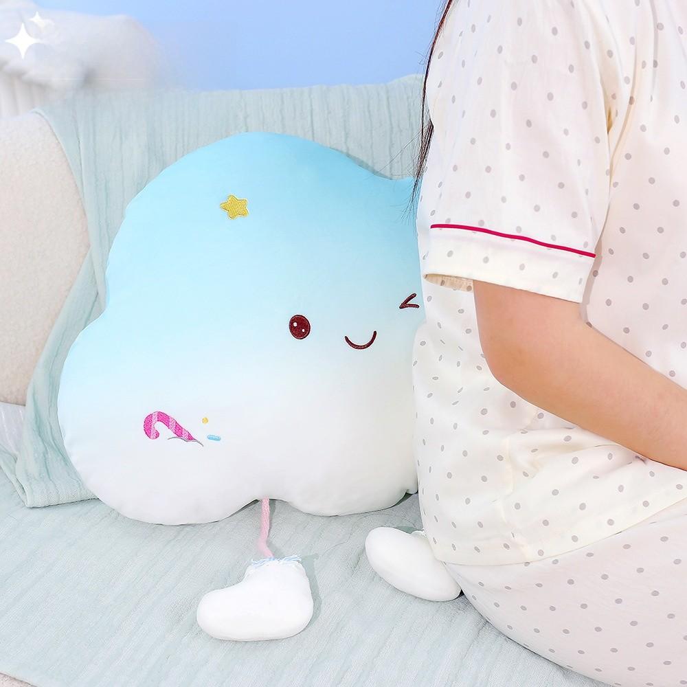 Cloud Rainbow Plush Pillow For Kids Office Chair Lumbar Support Decor Gift For Girls