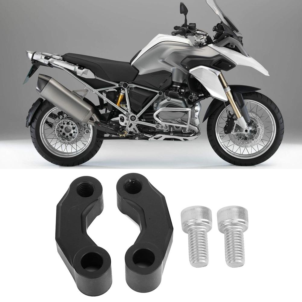 2pcs Motorcycle Rearview Mirror Extension Bracket Adapter Fits for R 1200GS LC 2013 2018Black