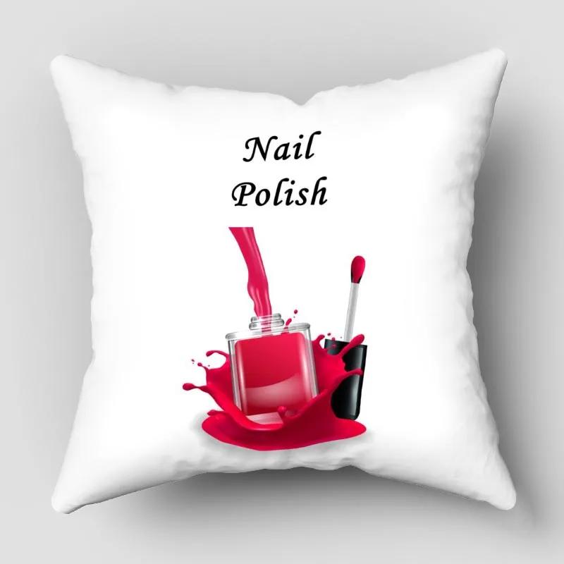 

Nail Polish 02 Pillow Case Wedding Decorative Fabric Pillows Cover New Year Accessories PillowCase 45X45cm 45x45cm 18x18in