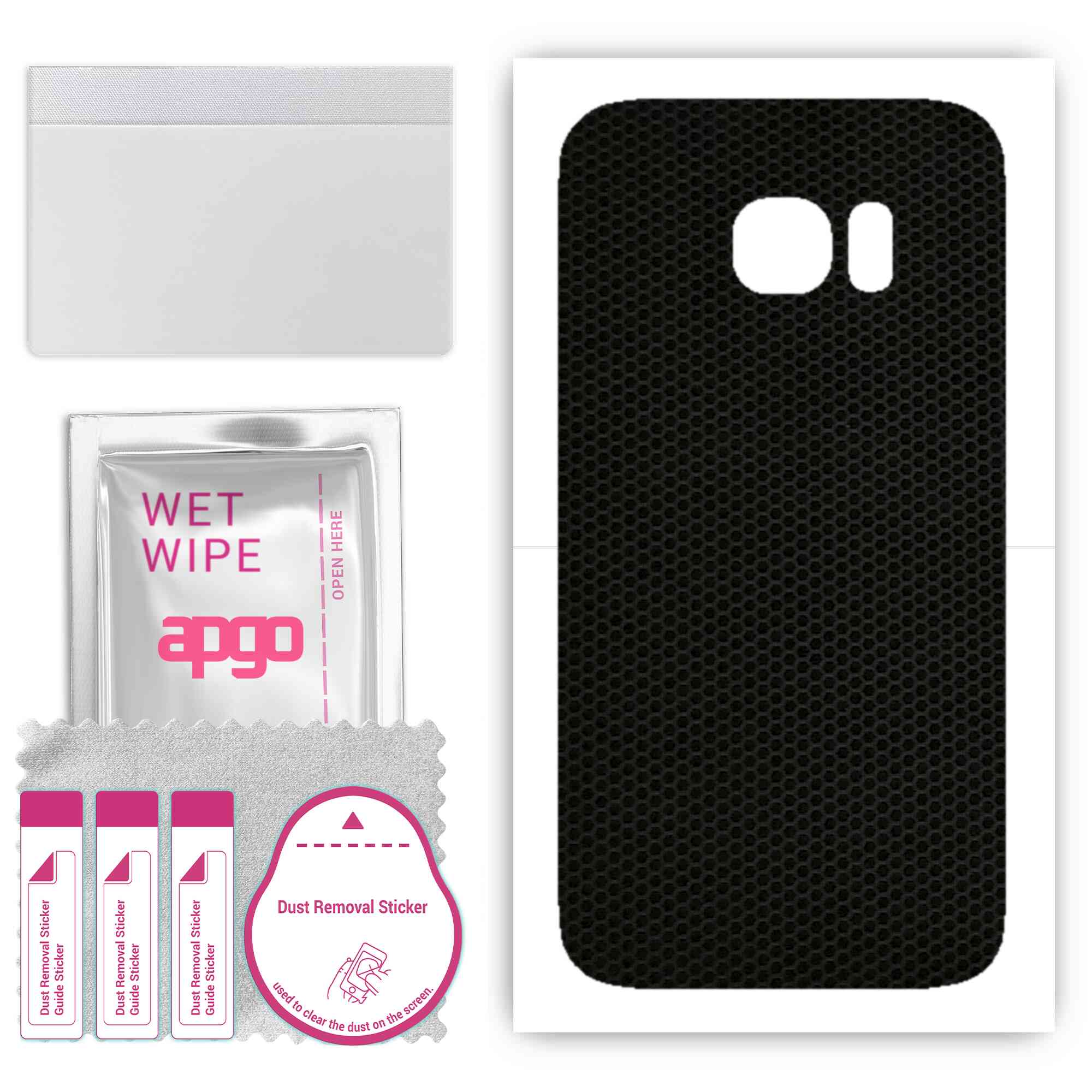 

apgo Protective Skin Sticker for the back compatible with Samsung Galaxy S7, Wrap Film, Foil, Vinyl - Pattern Matrix