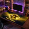 Borussia Dortmund Vlastní velká podložka pod myš, Personalizovaný tisk jména, Fotbalové logo Protiskluzová podložka na stůl Herní dárek