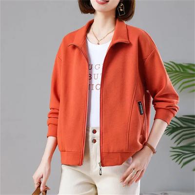 Female Short Basic Jacket Spring Autumn Cardigan Coat Korean Loose Wild Windbreaker Outerwear Casual Zipper Overcoat Women