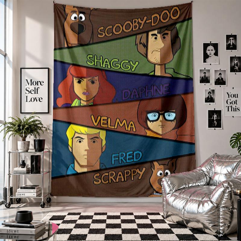 Wall TapestryScooby-Doo Art Hanging Cloth Decorative Background Cover for Room Decoration