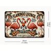 Vintage Flamingo Metal Wall Sign Retro Tropical Bar Decor Tiki Man Cave Art