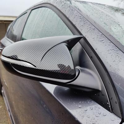 2X Carbon Fiber Car Rearview Mirror Cover Side Door Mirror Shell Decoration Trim for Hyundai Elantra AD 2016 2017