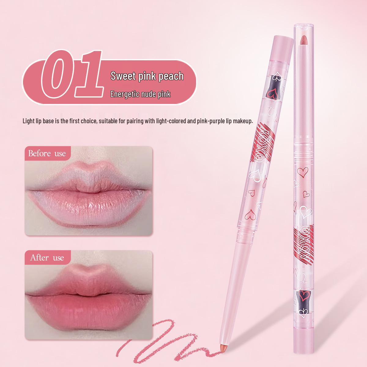 

QXQY Мистический карандаш для губ: Матовый нюдовый карандаш для губ для четкой формы и пухлых губ.