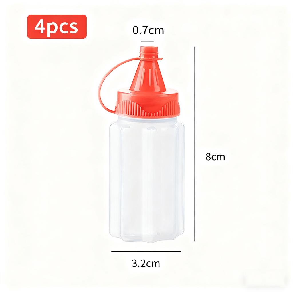 Mini Portable Seasoning Squeeze Bottles for Jam Sauces and Barbecue Seasonings Airtight Lids Kitchen Storage Kitchen Tool