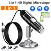Microscopio digitale 1600X 3in 1 con fotocamera Microscopio elettronico portatile per saldatura Lente di ingrandimento a LED Lente di ingrandimento con carica USB di tipo C