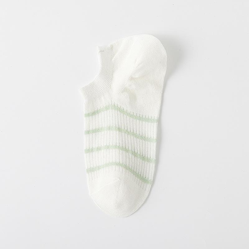 

Женские летние тонкие полосатые короткие носки Женские простые носки-лодочки Весенне-летние невидимые носки Летние носки-лодочки с мелким вырезом 1 pair зелёный