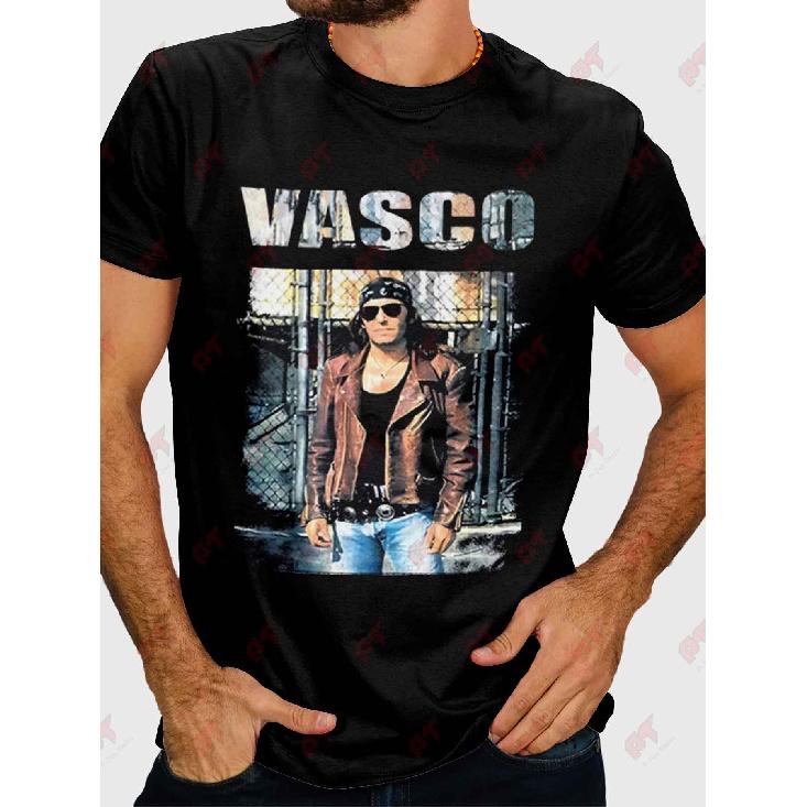 Vasco Rossi 1993 Vintage Originální Materiál Tričko | Ležérní Kulatý Výstřih, Mírně Pružná Látka, Běžný Střih, Potisk Vzor, Perfektní pro Muže, Celoroční