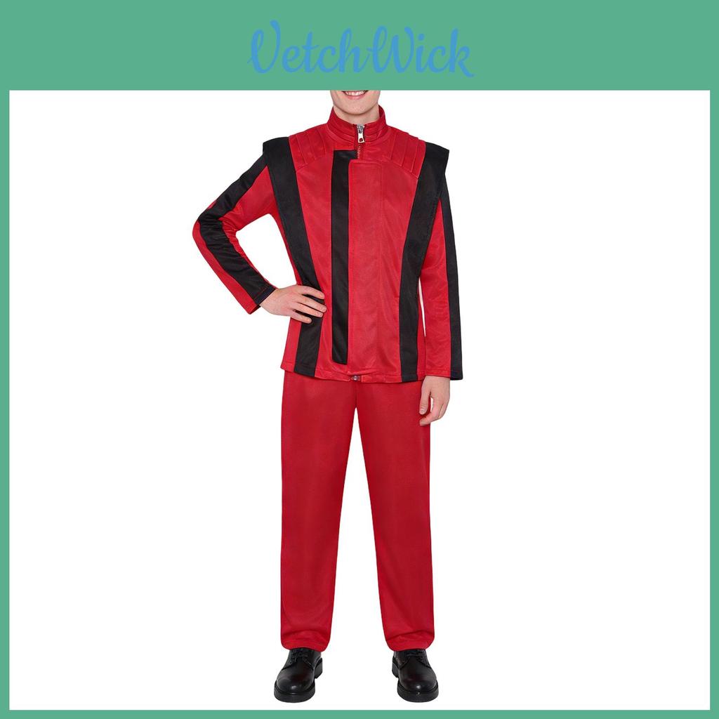 Completo Rosso Cosplay di Michael Jackson per Role Play ed Eventi Anime
