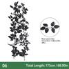 Artificial Black Rose Vine Lifelike Simulated Rattan Fake Leaves Gothic Halloween Garland Home Party Scene Halloween Decorations
