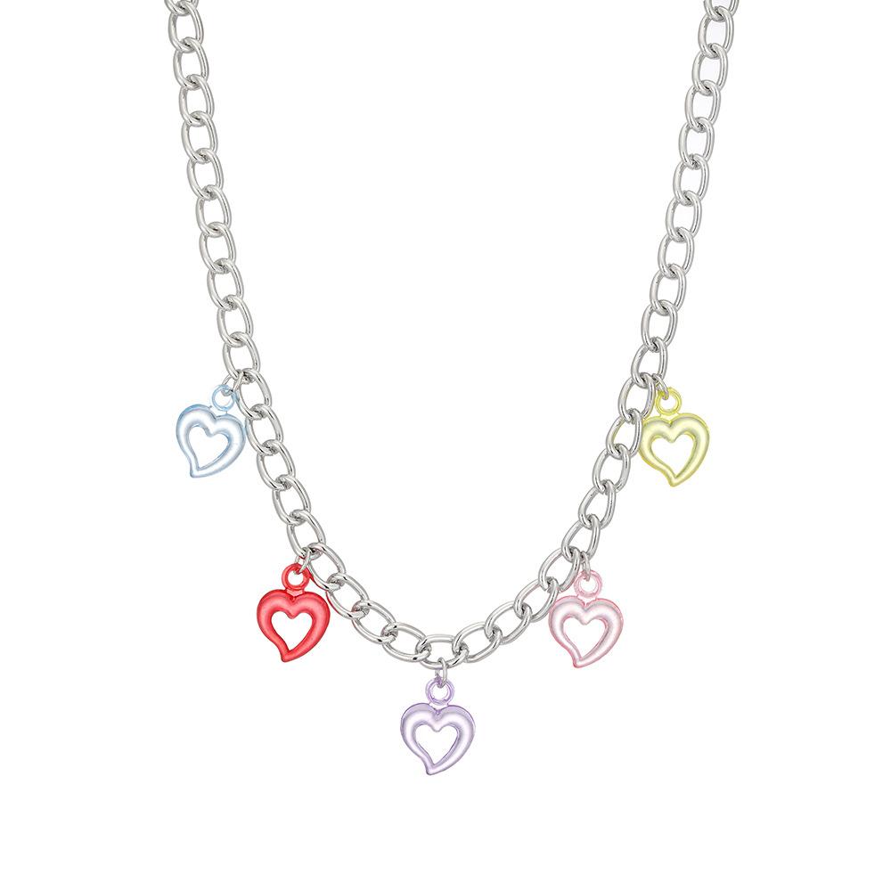 

Shaped Heart Versatile Necklace In Alloy With Stunning Resin Charm For Fashion Lovers XH0746