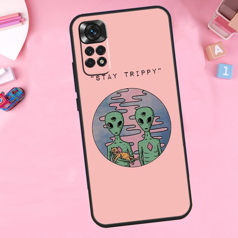 Alien Kawaii Art Handyhülle für Xiaomi Redmi Note 14 13 10 11 12 15 Pro Plus und Redmi 15C 13C 12C 10C 14C 15