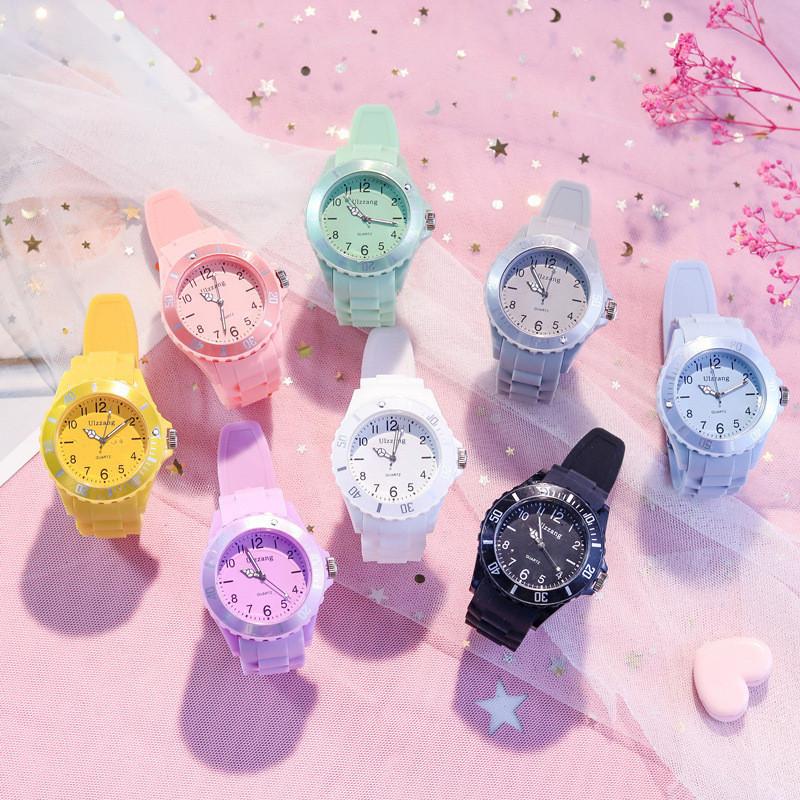Kids Led Quartz Watch With Night Light And Silicone Strap For Childrens Gift