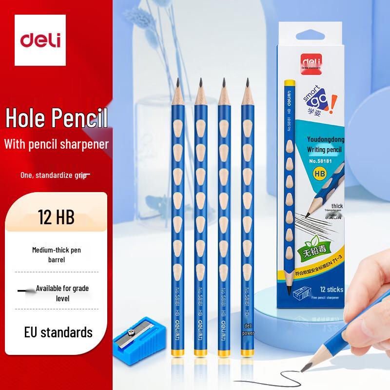 Deli Ergonomic HB Triangular Pencil for Students