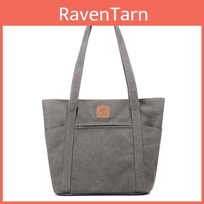Casual Canvas Tote Bag For Women With Zipper Closure And Simple Fashion Look