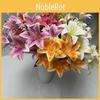 Flowers Artificial 9 Stems Pu Material 3d Simulation Lilies Wedding Decor Home