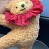Ballet Bear Keychain Plush Hanging Ornament for Bags Keys Car Interior Pendant Decoration Daily Use Keyring Accessories