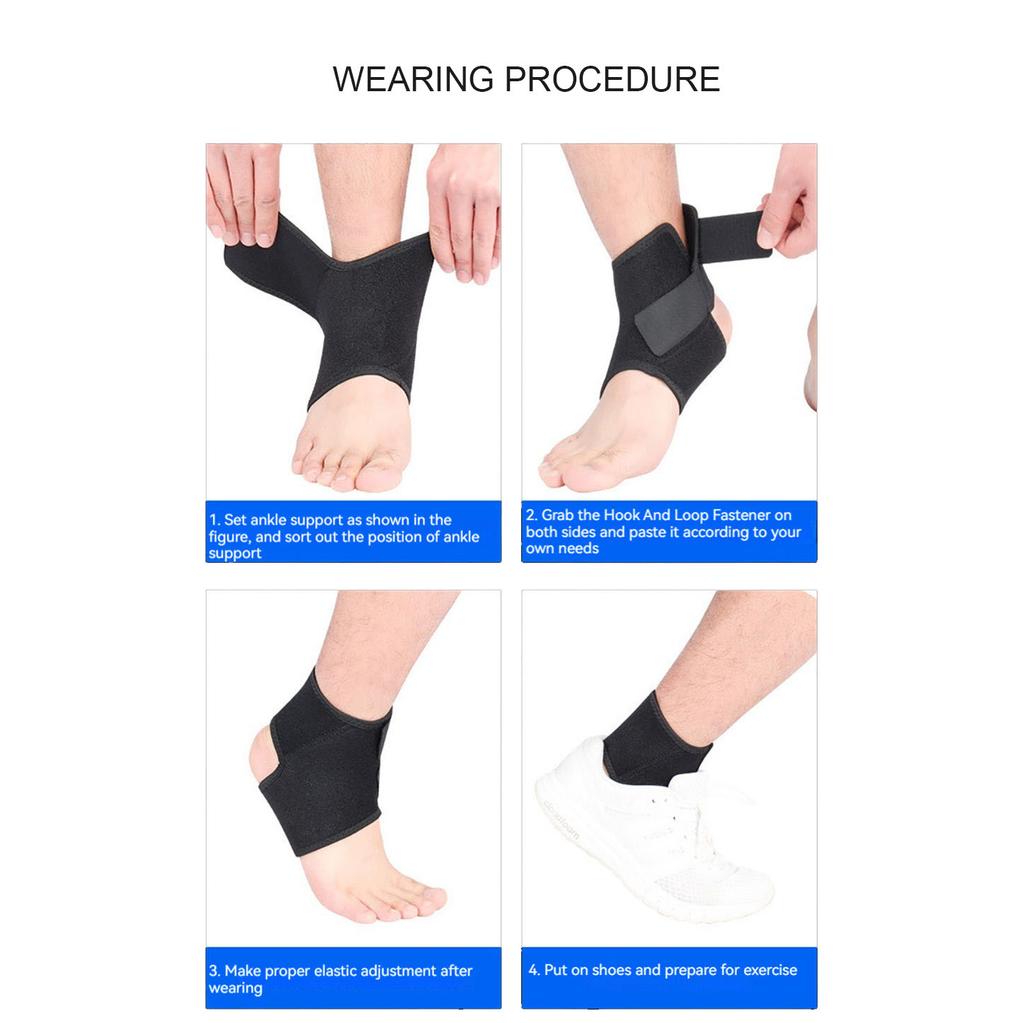 1Pcs Elastic Adjustable Sports Ankle Brace Pressure Ankle Socks Anti-Sprain Run Basketball Football Riding Breathable Stocking