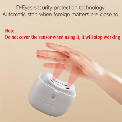 Electric Automatic Nail Clipper with Light & 2 Speeds, Nail Cutter and File, 2-in-1 Design with Nail Clipper Storage, USB Rechargeable, Safe Nail Trim