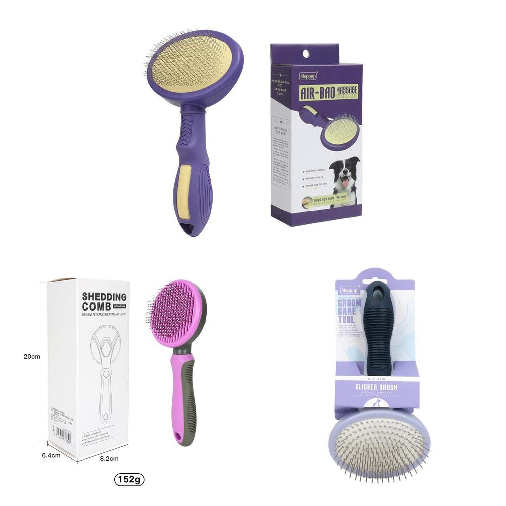 Pet Comb For Cats And Dogs With Plastic Pins For Fur Removal And Deshedging