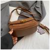 Retro Woman Small Leather Saddle Armpit Bags For Women Winter Shoulder Crossbody Bag Ladies Vintage  Handbags