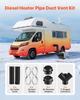 VEVOR Diesel Heater Pipe Duct Vent Kit, 75mm Heater Pipe Warm Air Outlet Vent Set with Y-Shaped Connector & Air Duct Clamps