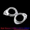 2pcs Front Fog Light Cover Fit for Ford Focus 3 Mk3 2012 2013 2014 ABS Chrome Lamp Trim Bezel Bumper Foglight Car Accessories