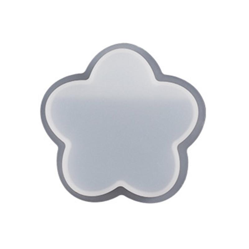 Naamkaarthouder Siliconen Mal Hars Halve Cirkel Bloemen Wolken Regenboog Zeshoek Hartvormige Mallen Doe-het-zelf Ornament