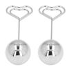 2Pcs Table Number Holder Heart Shaped Firm Stable Premium Metal Sturdy   Wide Application Place Card Holder