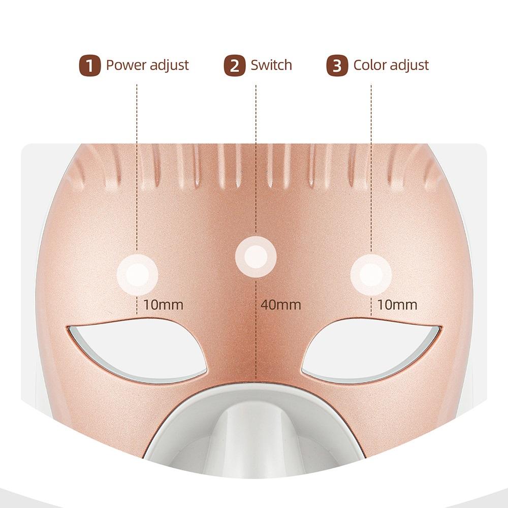 Wireless 7 Colors LED Face Neck Mask Photon Skin Rejuvenation Repair Skin Facial Beatuy SPA Mask Neck Wrinkle Remover Skin Care