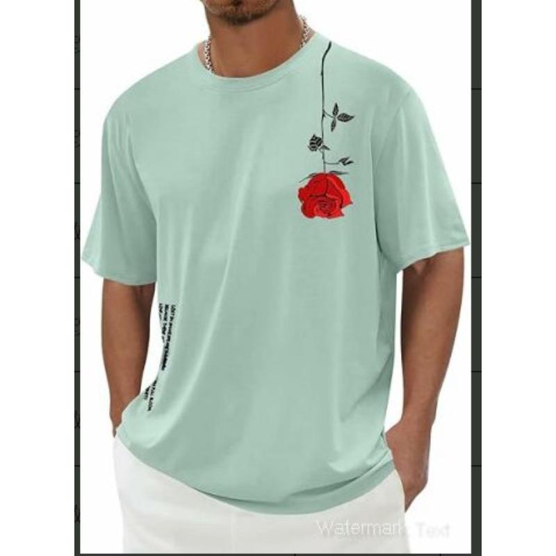 New Men's Casual Fashion Short Sleeve T-Shirt, Digital Printing Short Sleeve T-Shirt