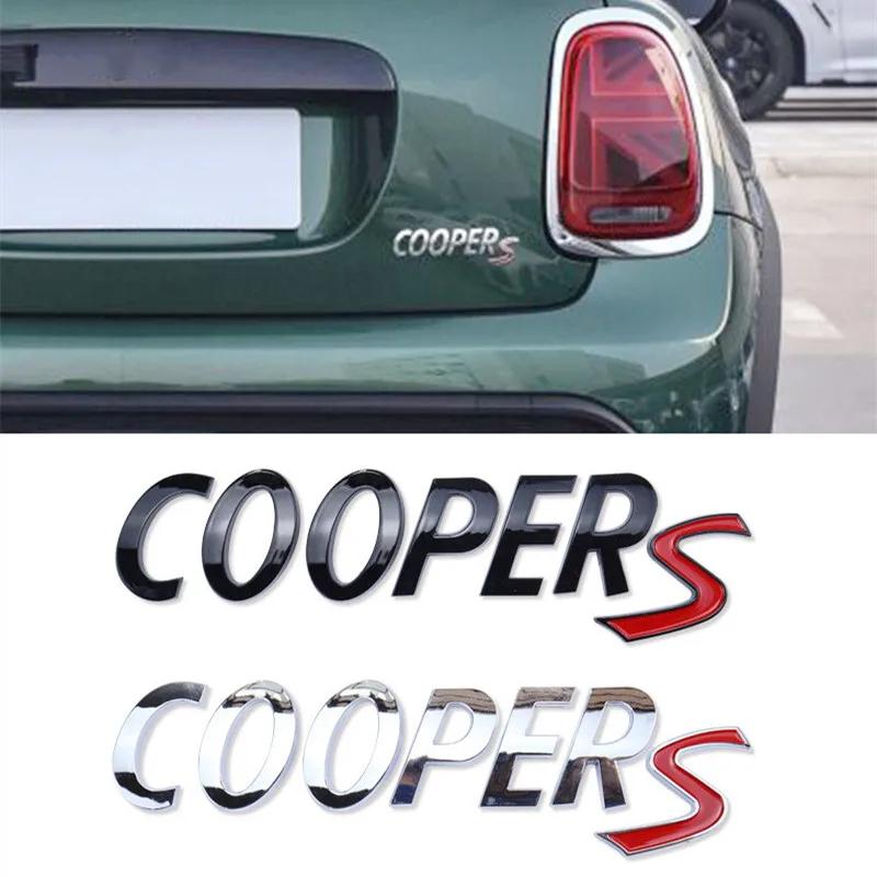 3D Černé Chromové Písmena Znak Odznak Nálepka Stylingové Doplňky pro Zadní Kufr Přední Mřížku Auta Mini Cooper S R56 R53 R60 F56