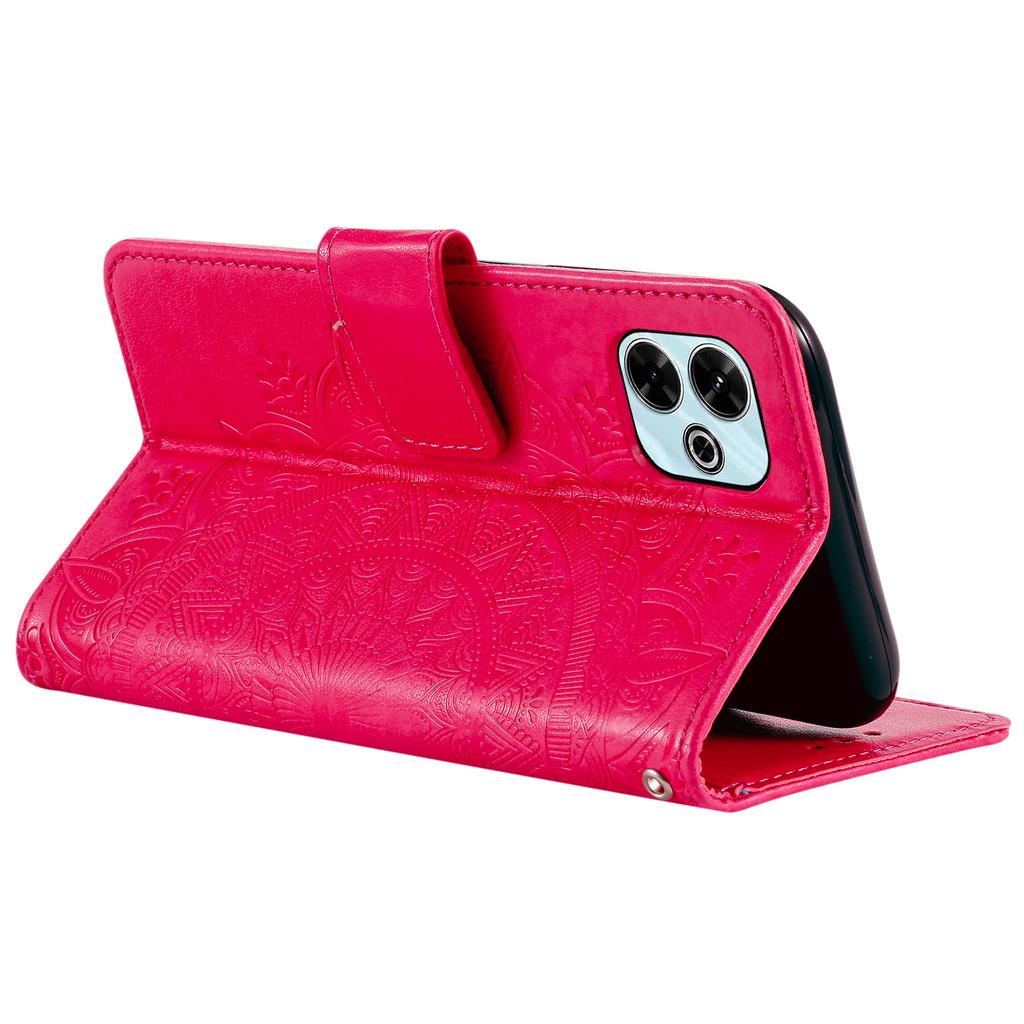 For Xiaomi Redmi 13 5G/4G Phone Case Imprinted Totem PU Leather Wallet Cover with Stand