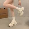 Popular Muffin Platform White Shoes Children Chic Versatile Height Increase Leisure Sports 2025 Spring and Summer New