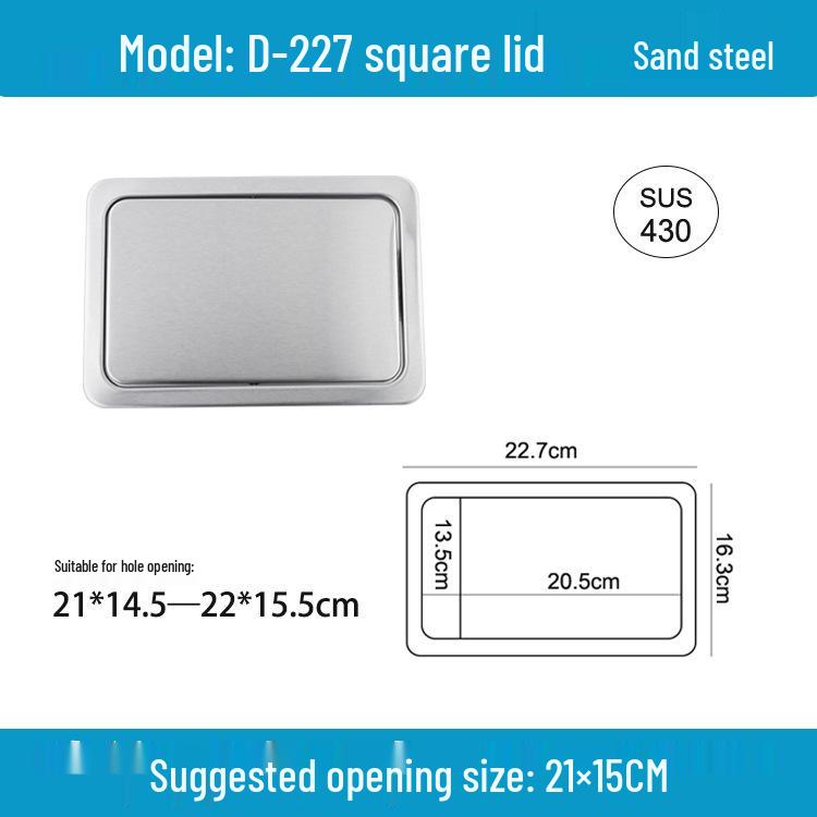 Runder versenkbarer Mülleimer mit Schwingdeckel für die Arbeitsplatte