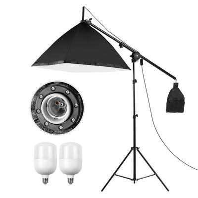 Kit de Iluminação Softbox para Fotografia de Estúdio Andoer com Softbox 50 *70cm + Lâmpada 105W 5500K Soquete E27 *