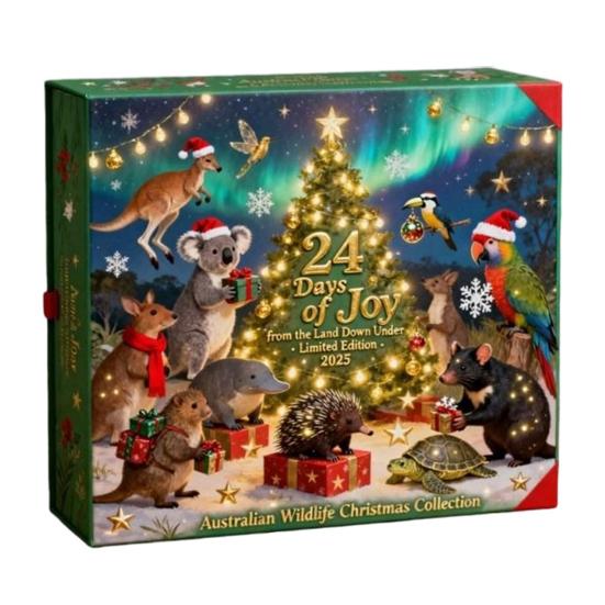Australian Wildlife Advent Calendar 24-Day Countdown Box Multifunctional Decoration for Family Fun And Holiday Atmosphere