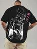 Dragon Ball Hot Blood Anime GOKU Majin Buu Peripheral Printing Summer Men's and Women's T-Shirts Cotton Loose Short Sleeves
