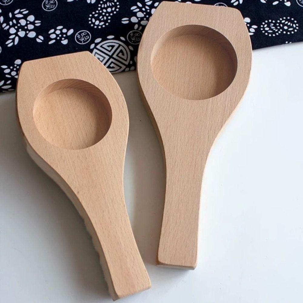 Kitchen Gadgets Flat Bottom Wooden Suzhou-style Mooncake Mold Hand Press DIY Cookie Mould Handmade Dessert Baking Mold Bakery